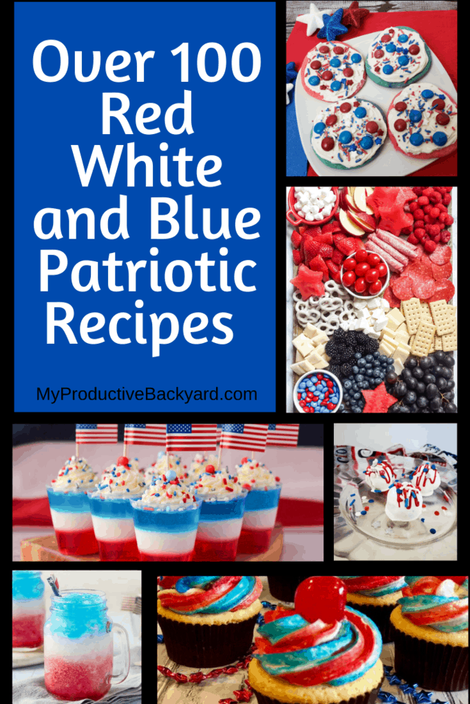 Over 100 Red White and Blue Patriotic Recipes Pinterest Pin