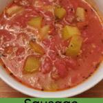 Sausage Zucchini Soup Pinterest pin