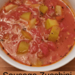 Sausage Zucchini Soup Pinterest pin