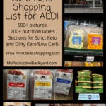 The Biggest Best Low Carb Keto Shopping List for ALDI Pinterest Pin