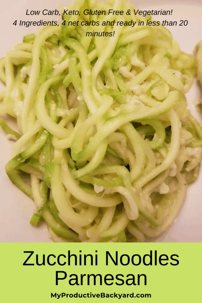 Zucchini Noodles Parmesan Pinterest Pin