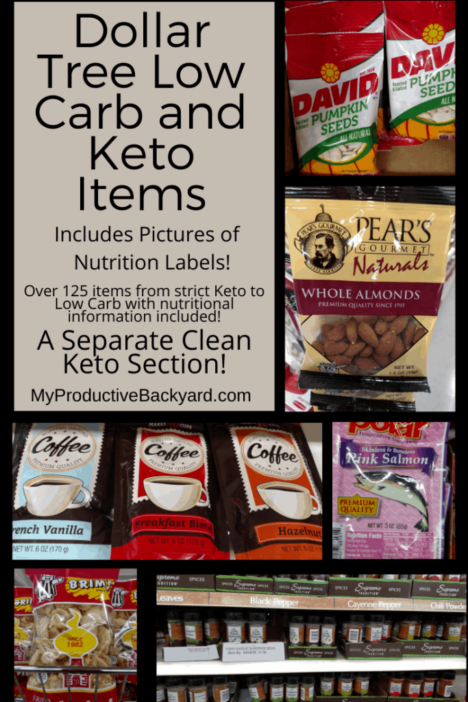 Dollar Tree Low Carb and Keto Items Pinterest pin