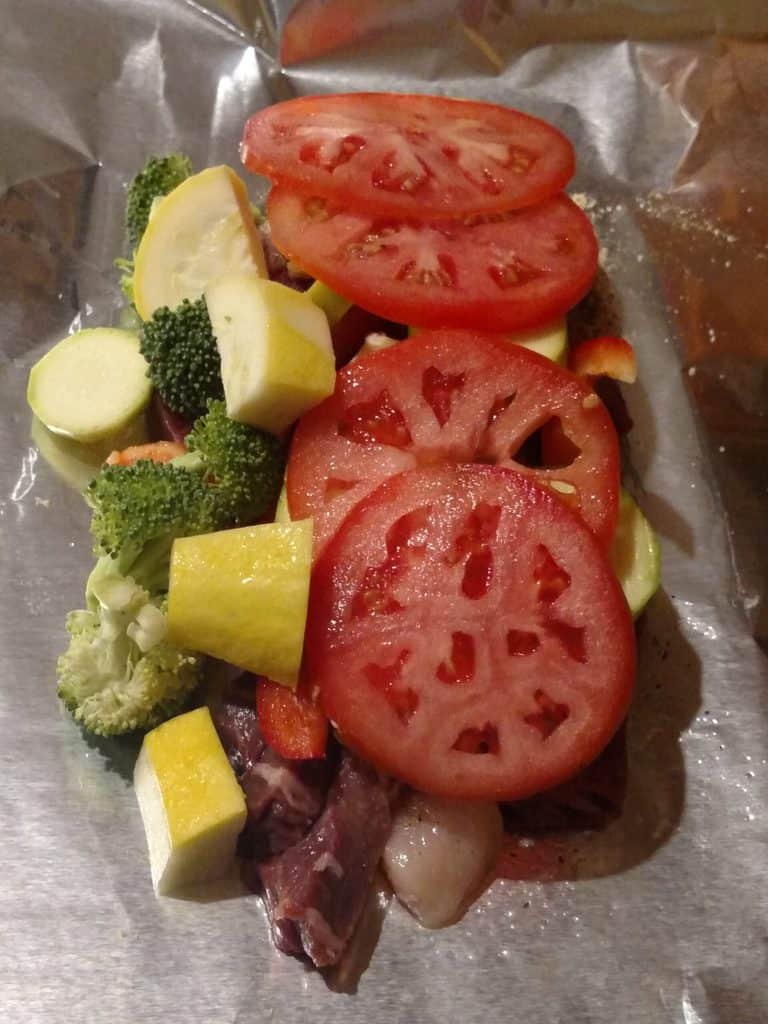 Keto Meat and Vegetable Foil Packets