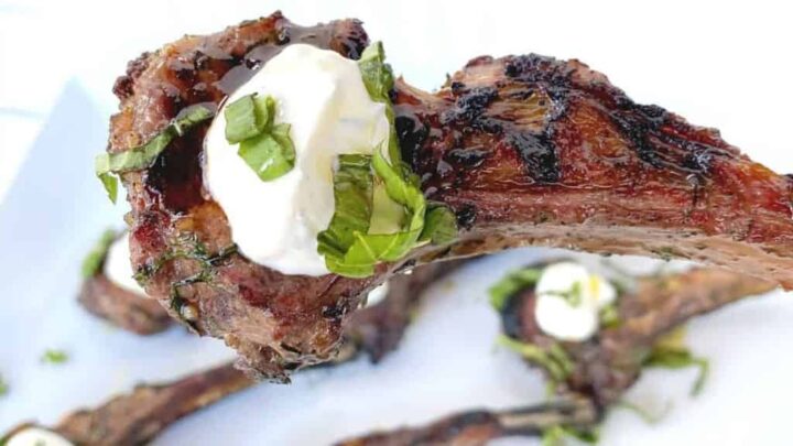 Image for Grilled Greek Lamb Chop Lollipops (with Tzatziki Sauce)