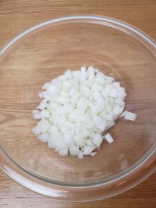 diced onions in a bowl