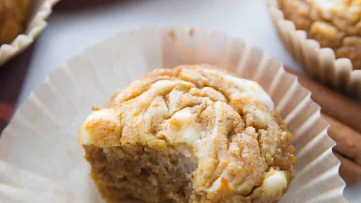 Image for Keto Pumpkin Muffins with Cream Cheese Swirl {Low Carb}