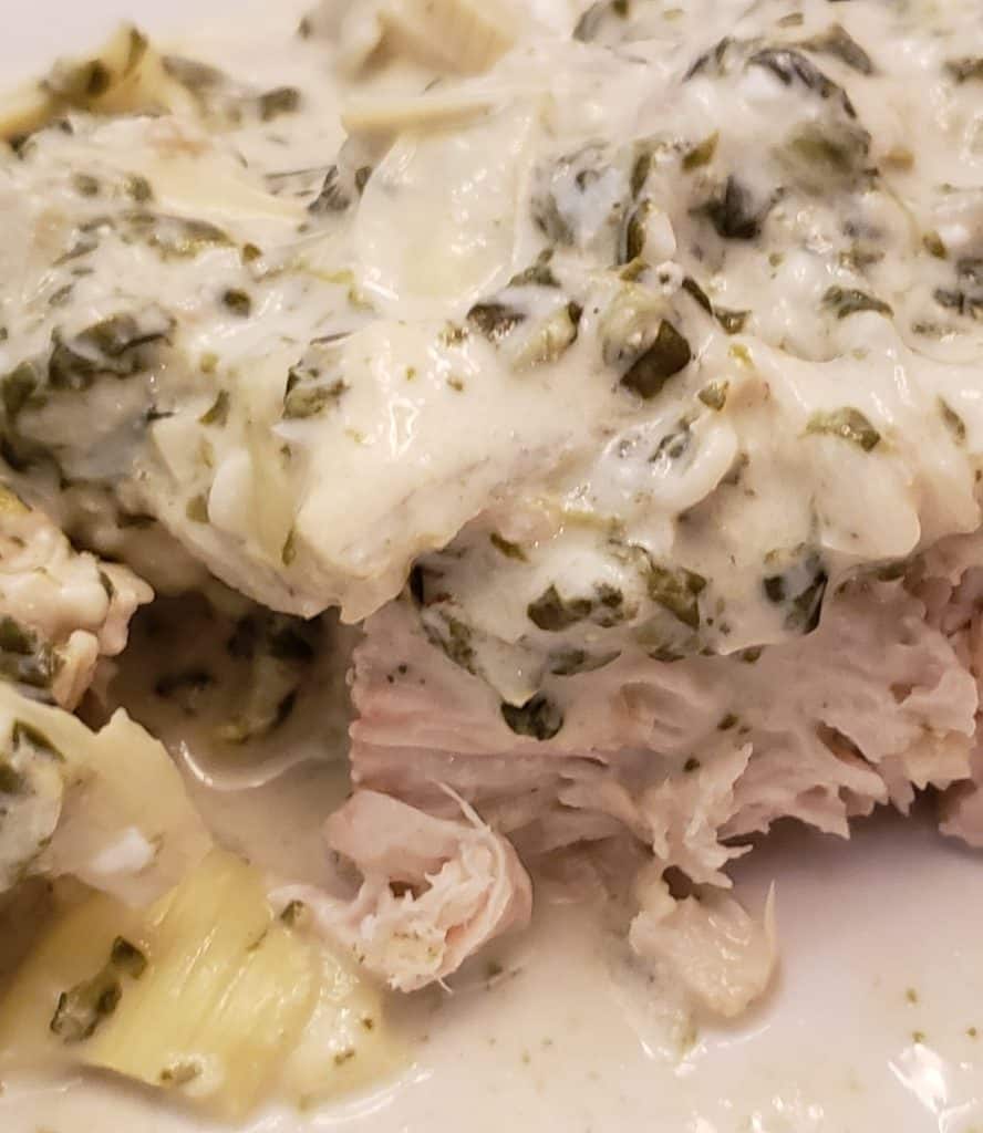 Crock Pot Spinach Artichoke Chicken - My Productive Backyard