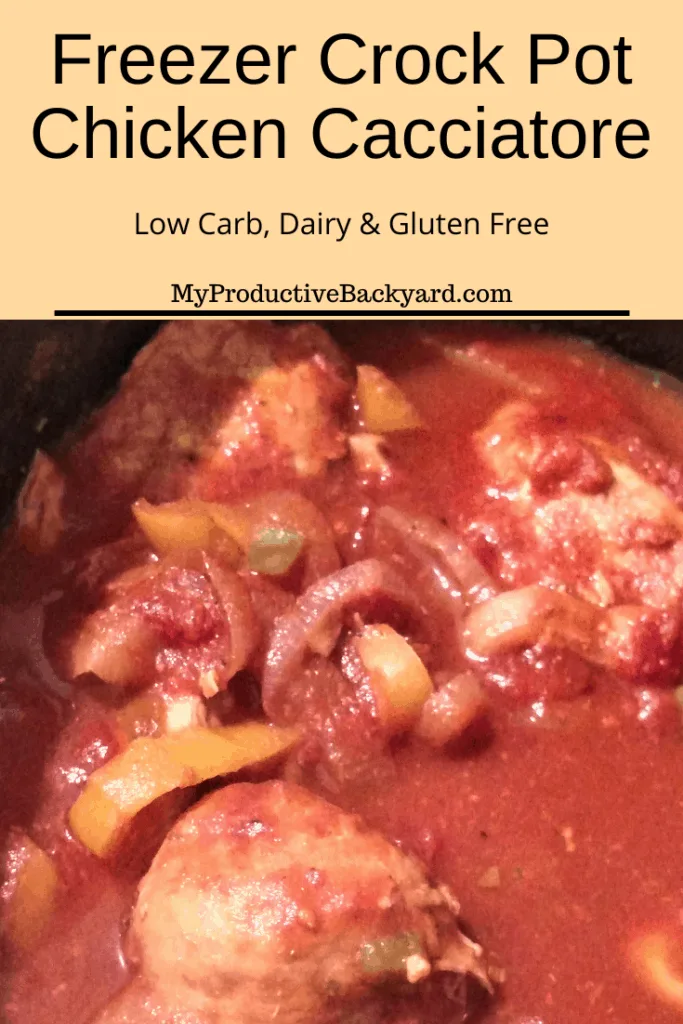 Freezer Chicken Cacciatore Pinterest Pin