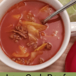 Low Carb Beefy Cabbage Soup Pinterest Pin