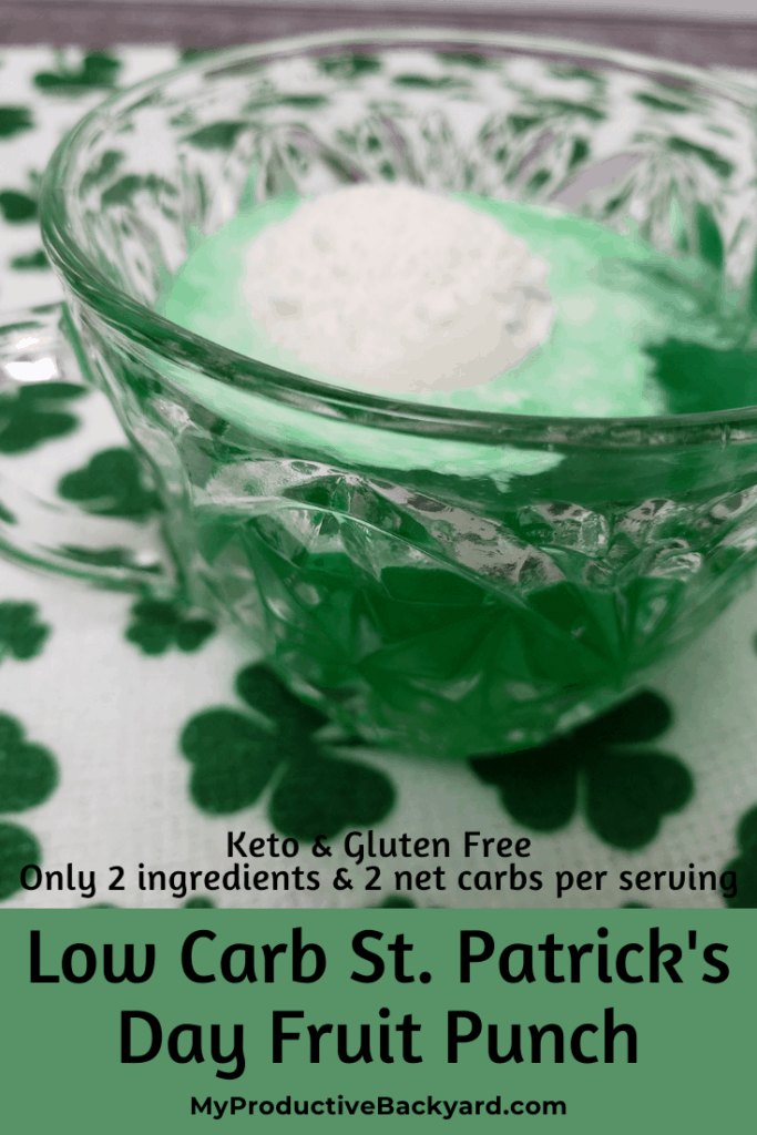 Low Carb St. Patrick’s Day Punch Pinterest pin