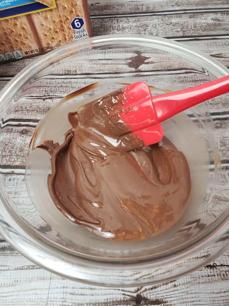 stirring melted chocolate