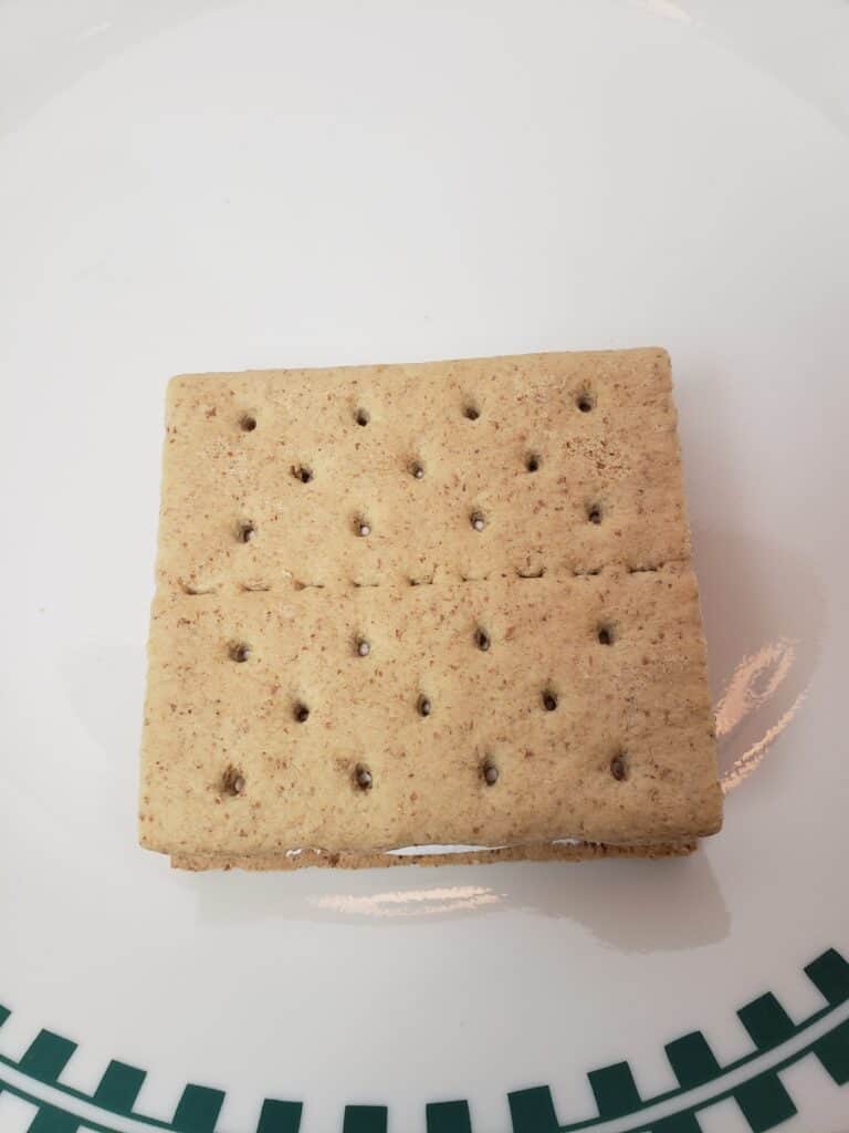 graham cracker and marshmallow cream sandwich