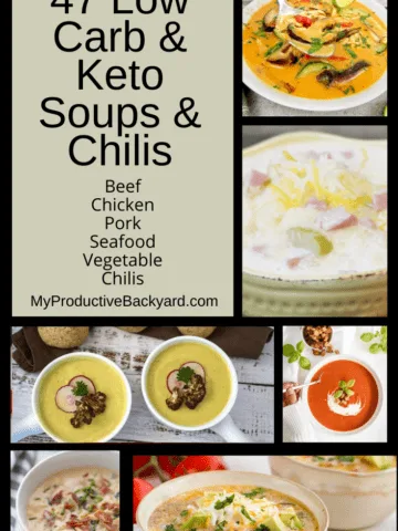 47 Low Carb Keto Soups and Chilis Pinterest pin