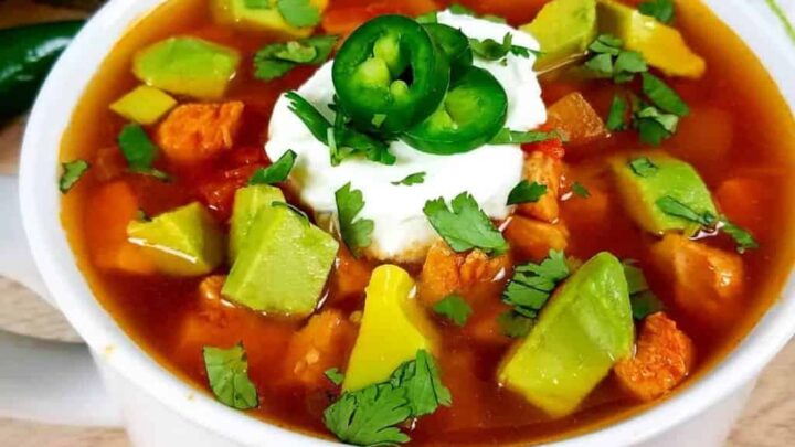 Image for Instant Pot Chicken Taco Soup (1-Minute Recipe) – Ditch The Carbs