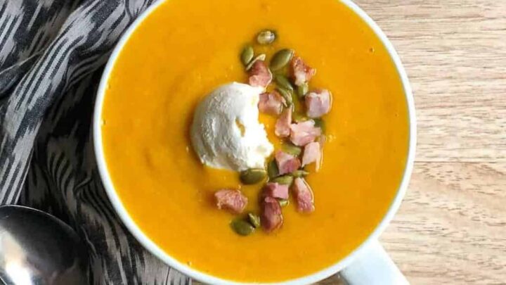 Image for Low carb slow cooker bacon and pumpkin soup for the soul