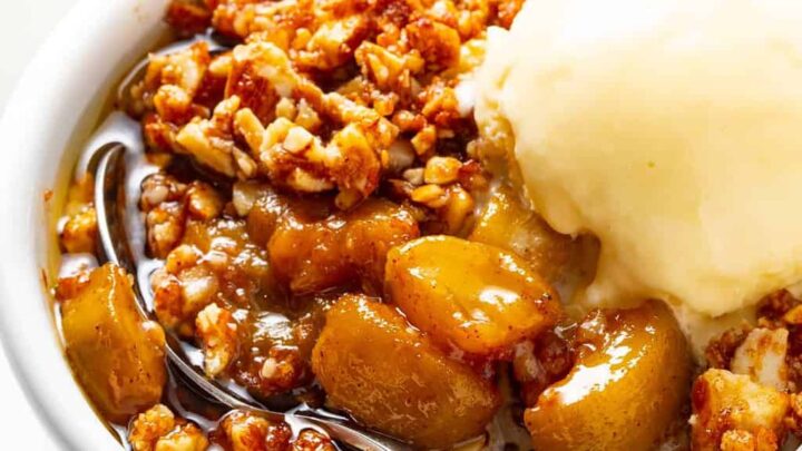 Image for Low Carb Keto Apple Crisp Recipe | Wholesome Yum