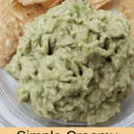 Simple Creamy Guacamole Pinterest Pin