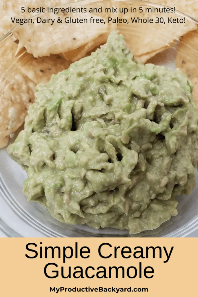 Simple Creamy Guacamole Pinterest Pin