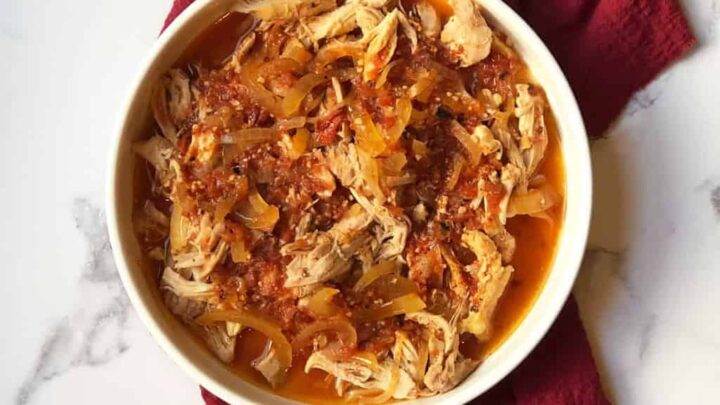 Image for Crockpot Chicken Tinga {easy toss and go slow cooker recipe}