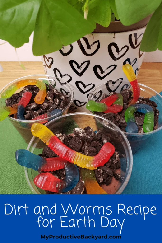 Dirt and Worms Recipe for Earth Day Pinterest pin