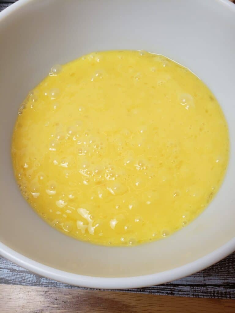 eggs scrambled in a bowl