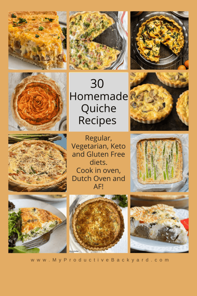 30 Homemade Quiche Recipes Pinterest pin