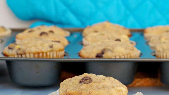 Image for Healthy Banana Chocolate Chip Pineapple Muffins