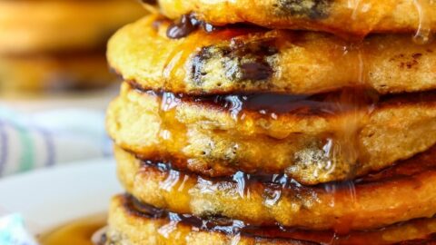 Image for Chocolate Chip Sweet Potato Pancakes Recipe