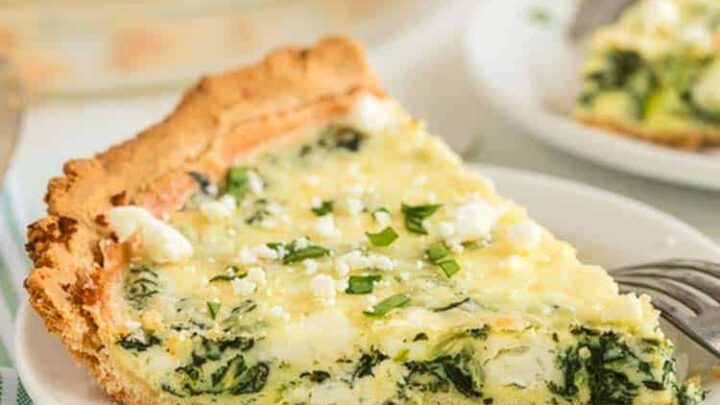 Image for Spinach & Feta Quiche - Low Carb, Keto, Gluten-Free, THM S