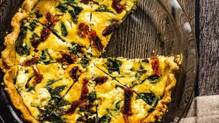 Image for Sun-Dried Tomato, Spinach, and Goat Cheese Quiche