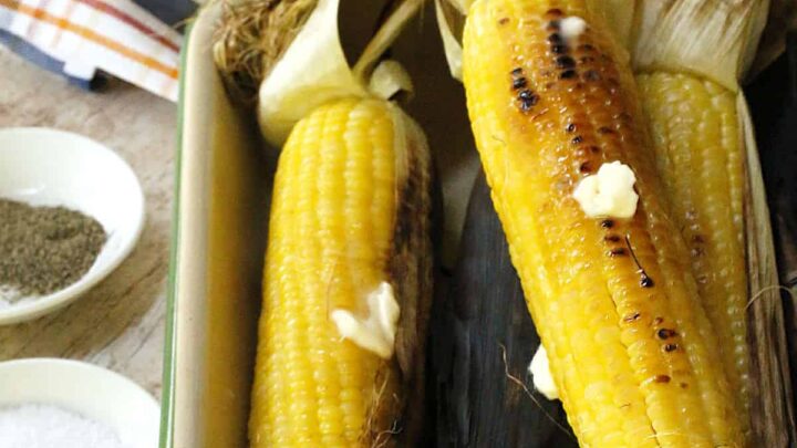 grilled corn with husks