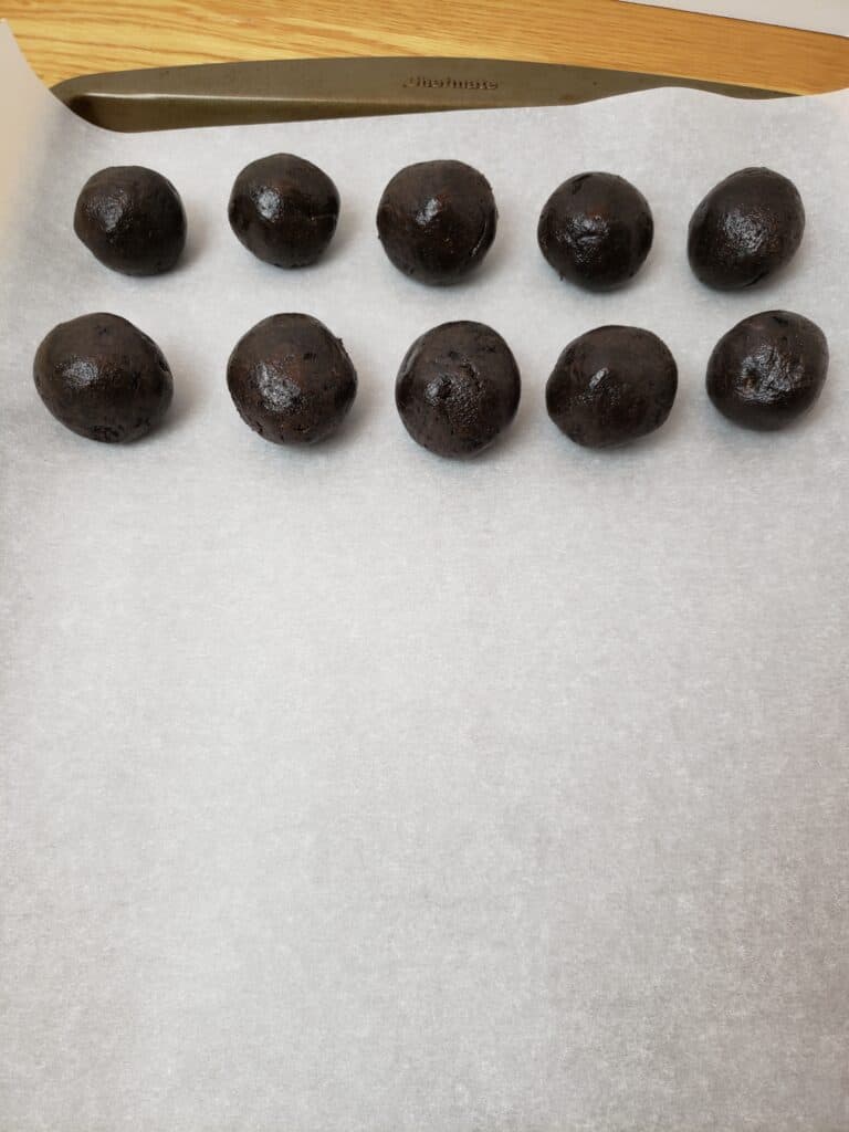 truffles on parchment paper