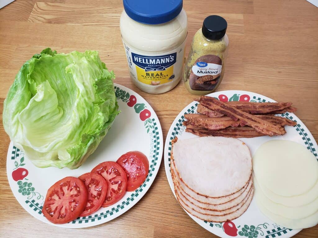 ingredients for Turkey and Bacon Lettuce Wraps