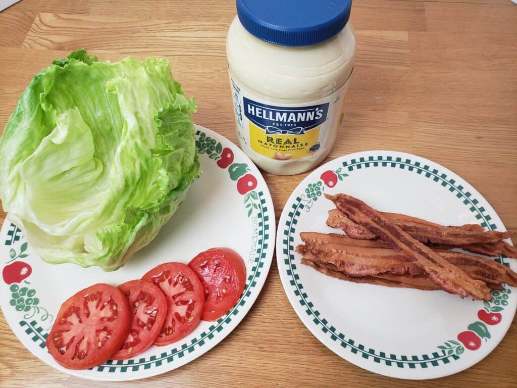 ingredients for BLT Lettuce Wraps