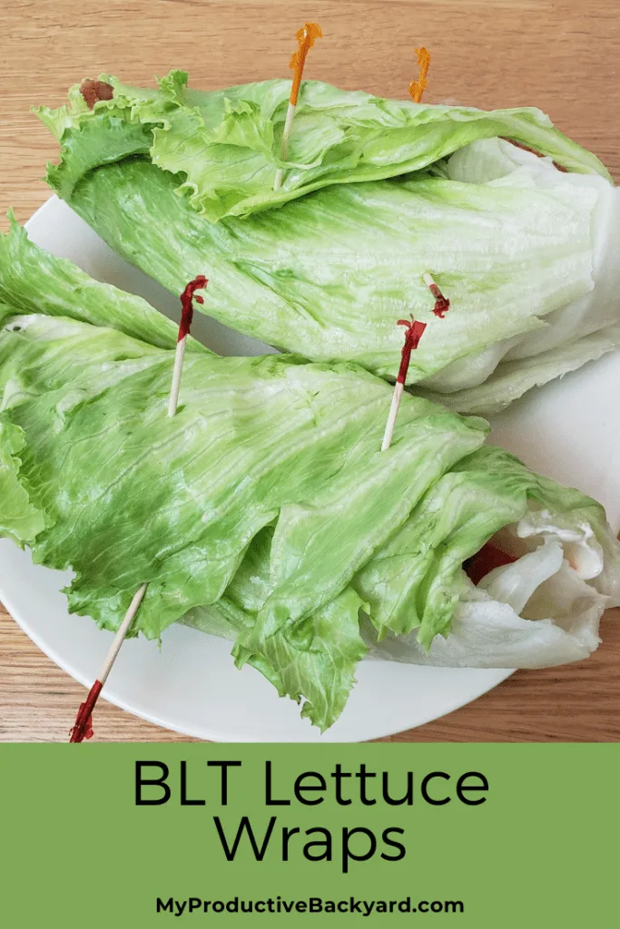 BLT Lettuce Wraps Pinterest Pin