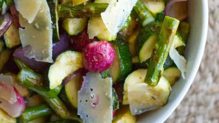 Image for Grilled Vegetable Salad with Lemon Basil Vinaigrette - Low Carb, Keto