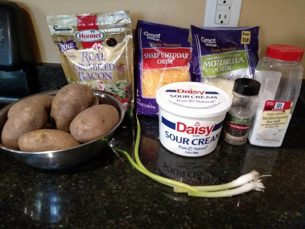 ingredients for Twice Baked Potato Casserole