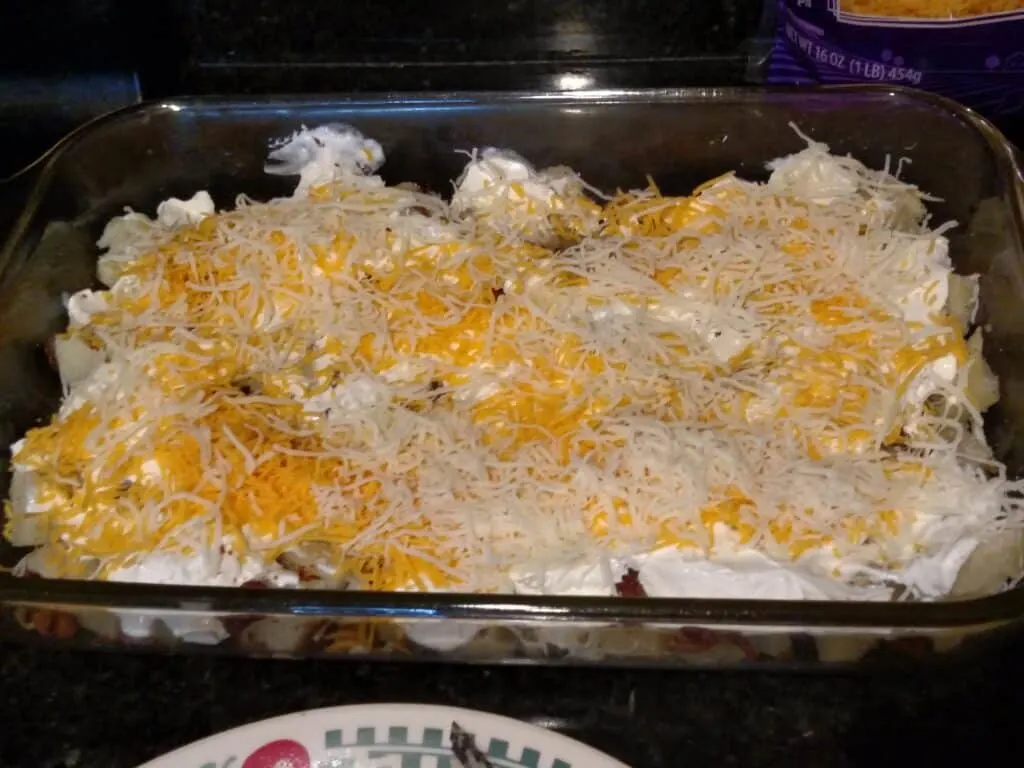 added shredded cheese