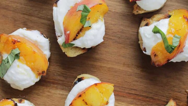 Image for Grilled Peach and Lemon Ricotta Crostini