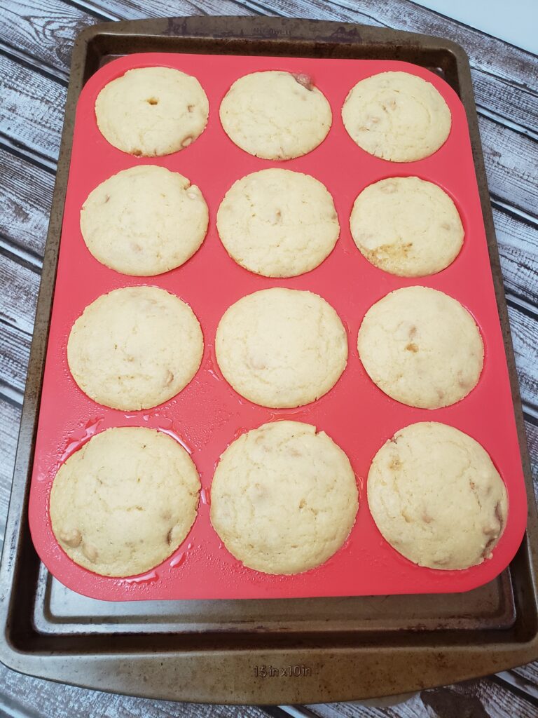 Peanut Butter Jelly Muffins after baking