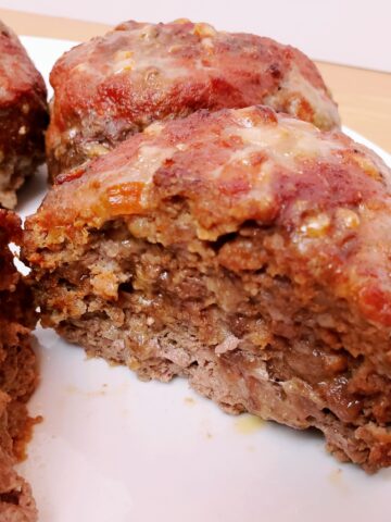 close up of Best Gluten Free Low Carb Meatloaf