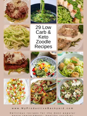 29 Low Carb Keto Zoodle Recipes Pinterest pin