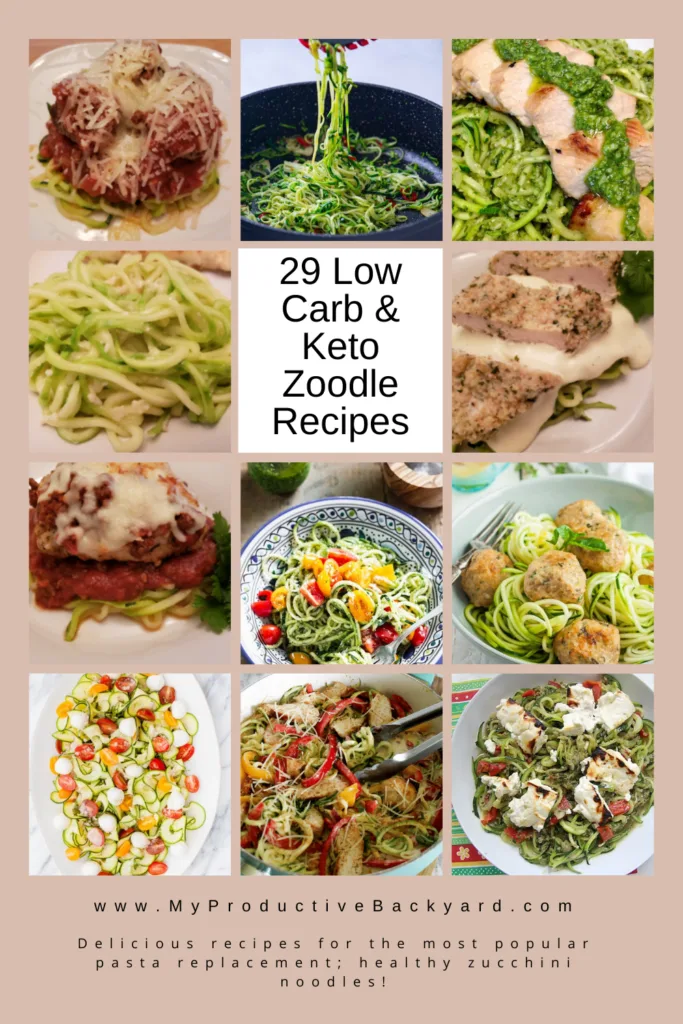 29 Low Carb Keto Zoodle Recipes Pinterest pin