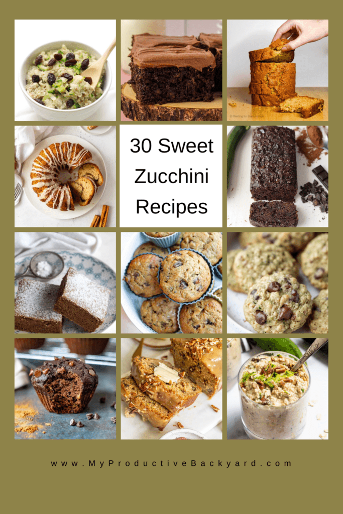 30 Sweet Zucchini Recipes Pinterest Pin