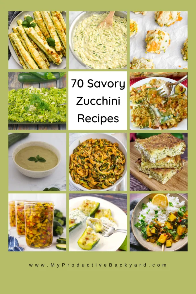 70 Savory Zucchini Recipes Pinterest pin