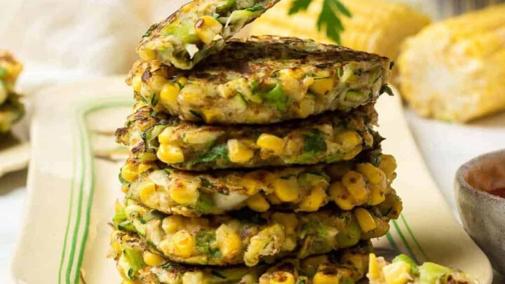 Corn-courgette-fritters