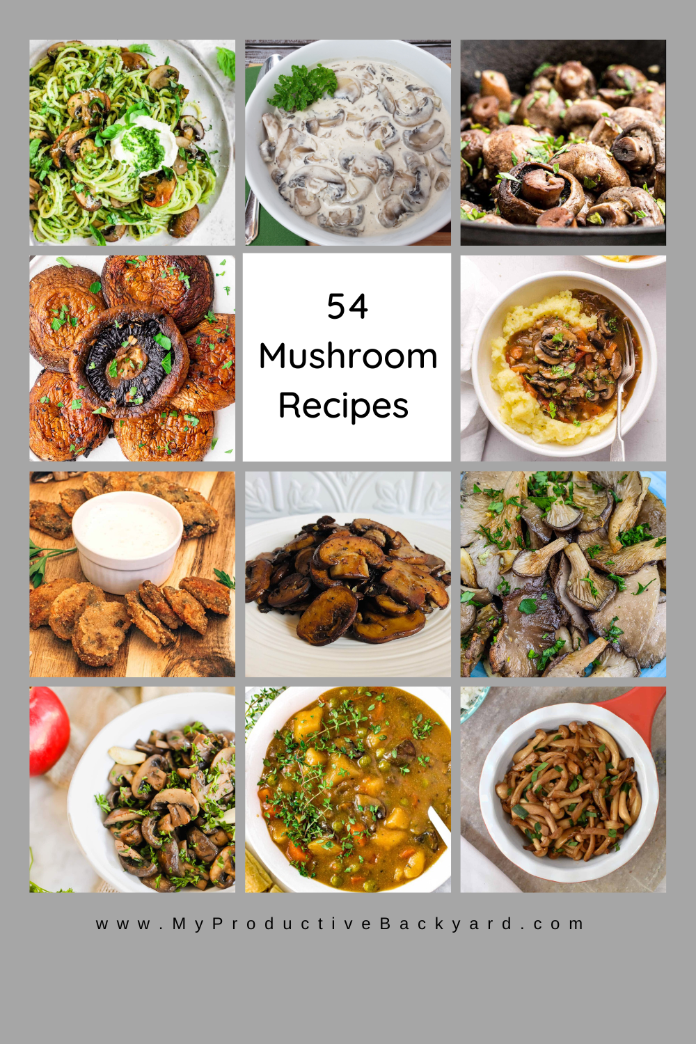 54 Mushroom Recipes Pinterest Pin