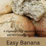 Easy Banana Muffins Pinterest Pin