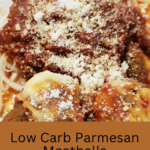Low Carb Parmesan Meatballs Pinterest Pin