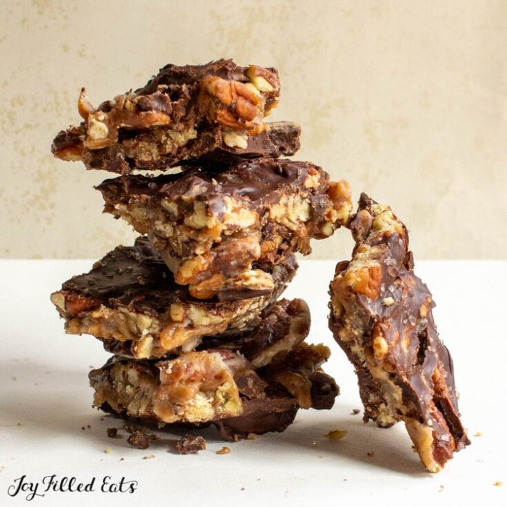 Image for Keto Christmas Crack - Caramel Pecan Bark - Low Carb, Sugar-Free, THM